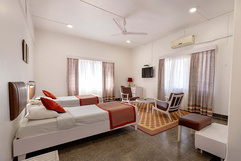 Standard double room in South Mumbai hotel